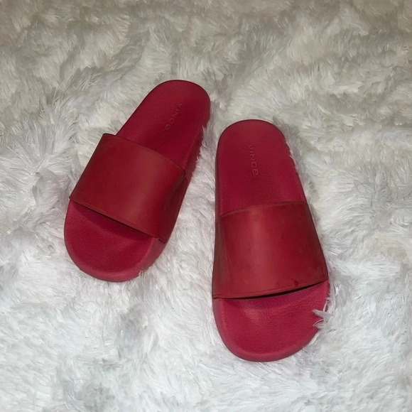 Vince Bright Pink Slide Sandals Slip On Summer Shoe size 6 / 36 - Picture 1 of 8